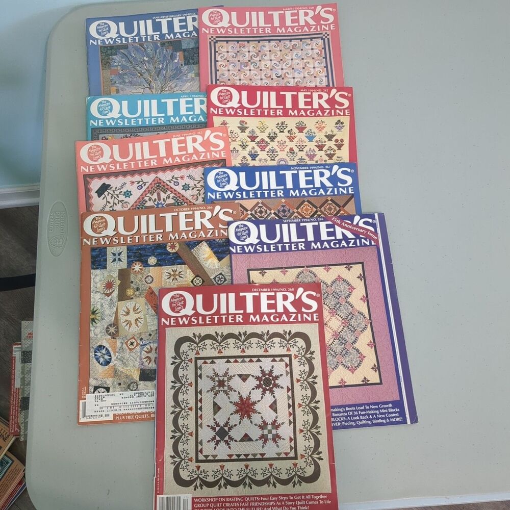 VINTAGE Quilter's Newsletter Magazines 1994